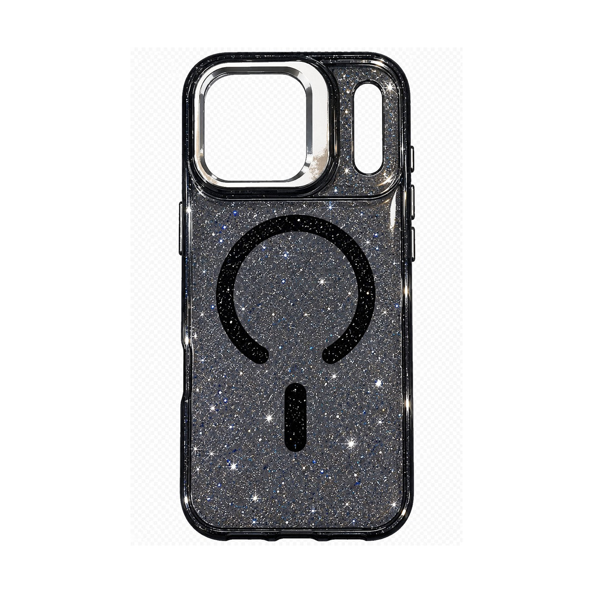 Coque MagSafe Aura pailletée – Noir