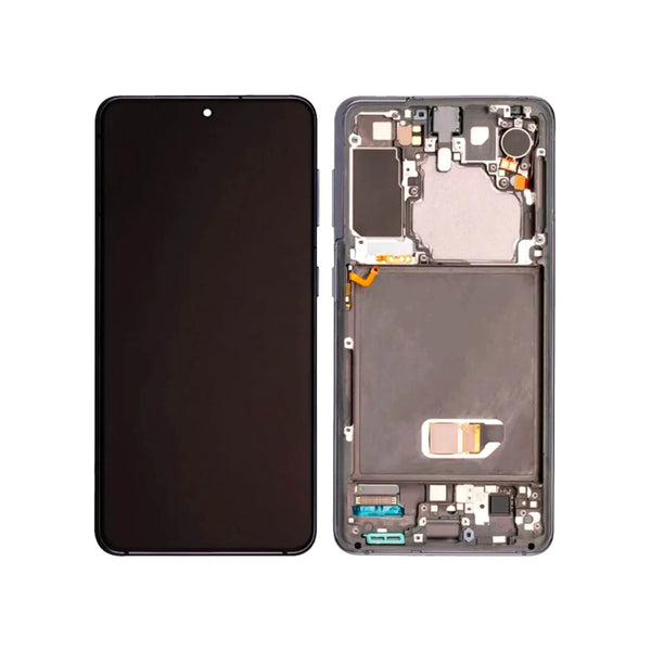 Écran complet Galaxy S21 – Gris – Original Samsung (Service Pack) – sans caméra avant