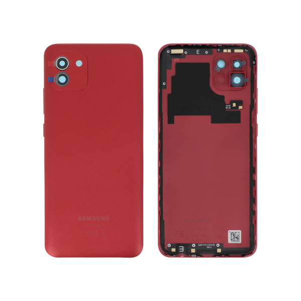 Vitre arrière Galaxy A03 – Rouge – Original Samsung (Service Pack)