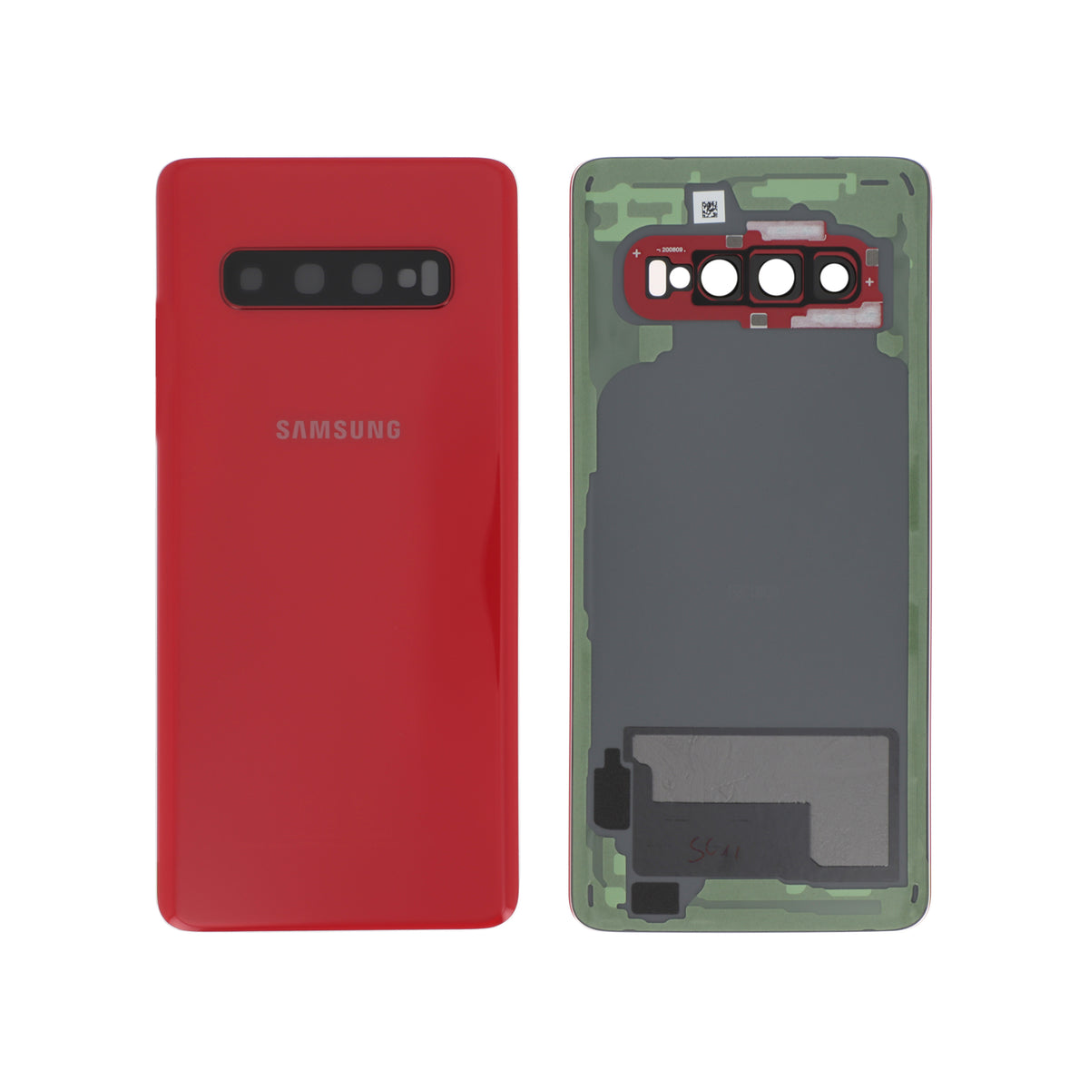 Vitre arrière Galaxy S10 – Rouge – Original Samsung (Service Pack)