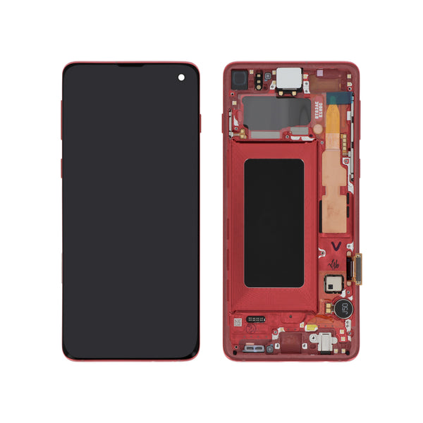Écran complet Galaxy S10 – Rouge – Original Samsung (Service Pack)