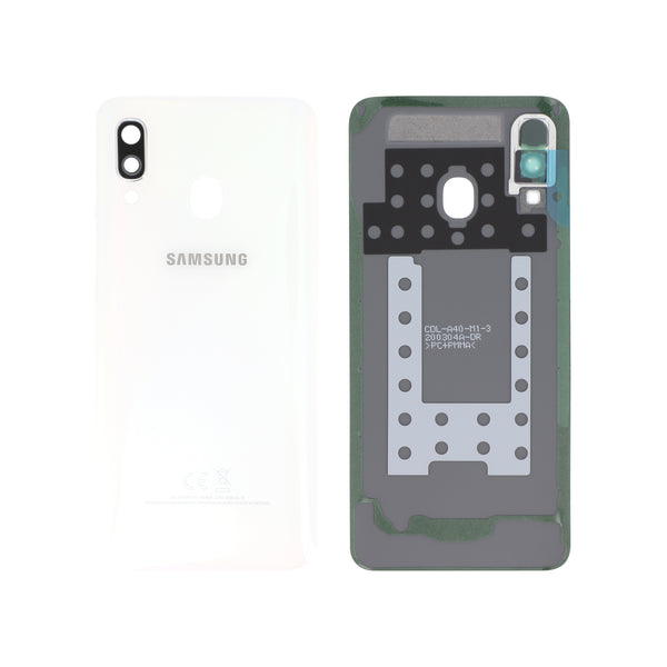 Vitre arrière Galaxy A40 – Blanc – Original Samsung (Service Pack)