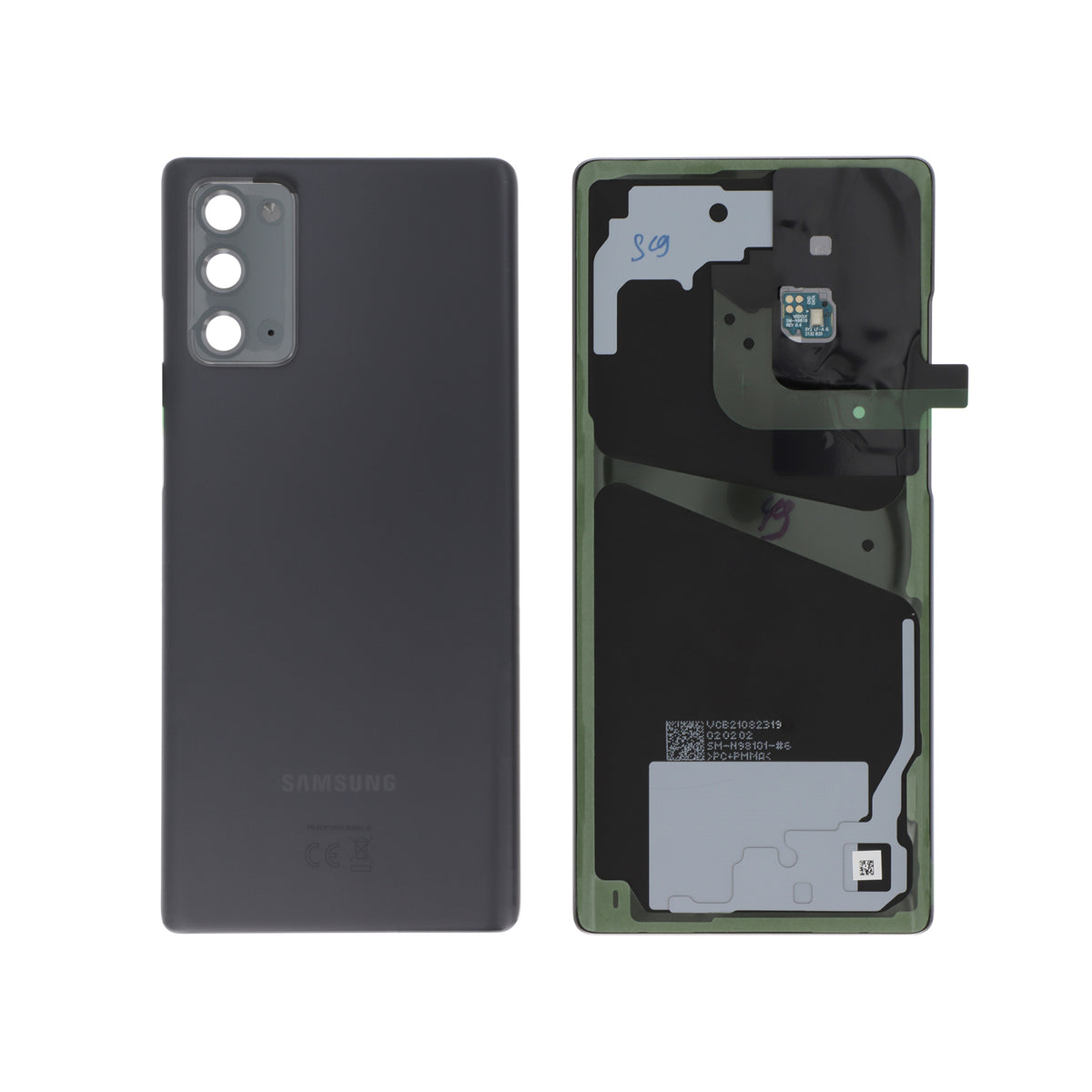 Vitre arrière Galaxy Note 20 – Gris – Original Samsung (Service Pack)