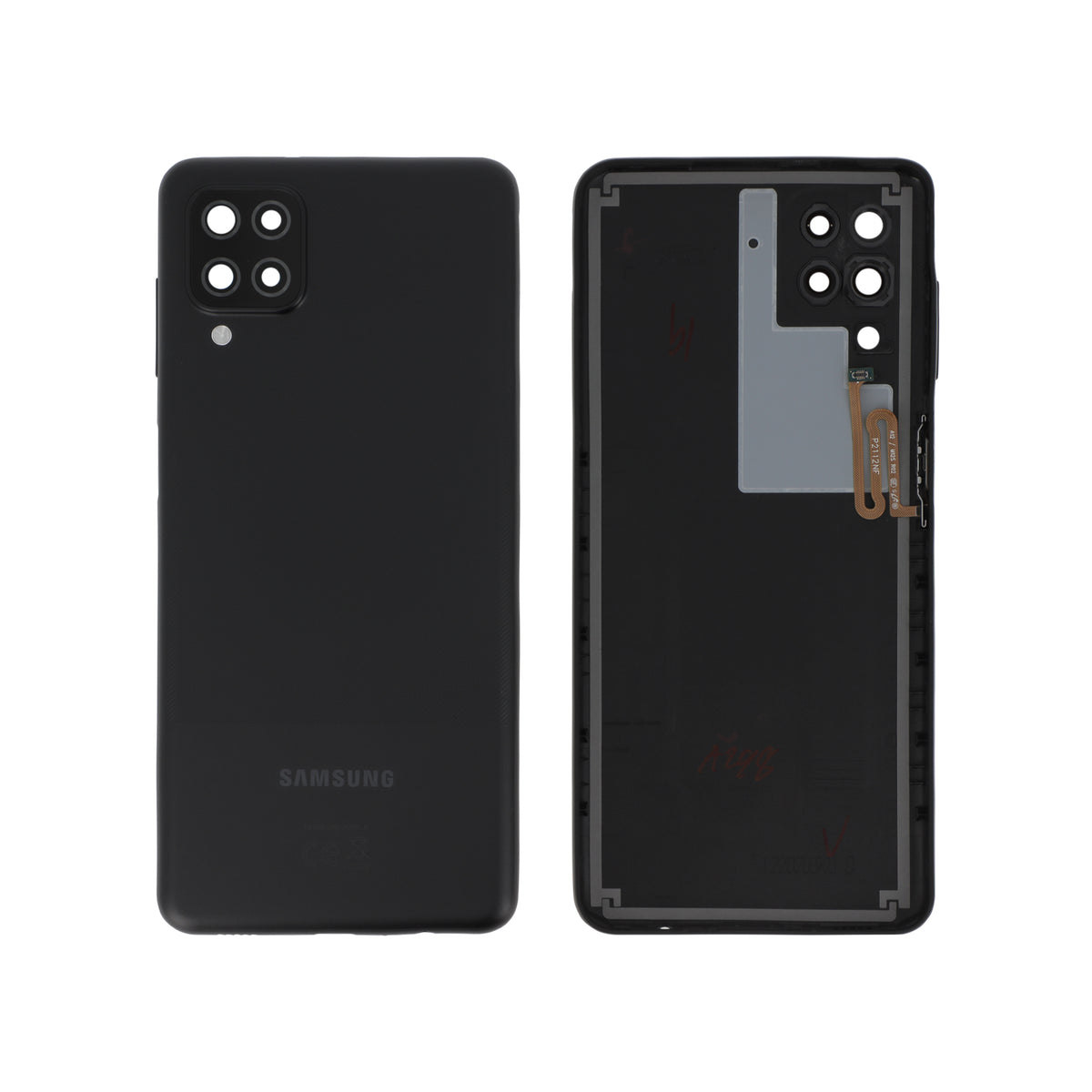 Vitre arrière Galaxy A12s / A12 – Noir – Original Samsung (Service Pack)