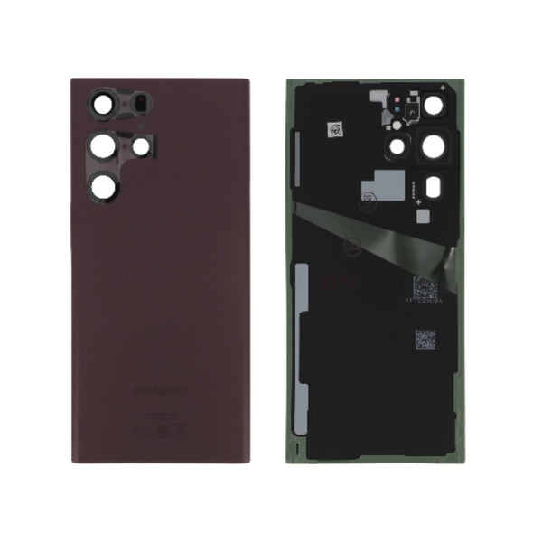 Vitre arrière Galaxy S22 Ultra – Bordeaux – Original Samsung (Service Pack)