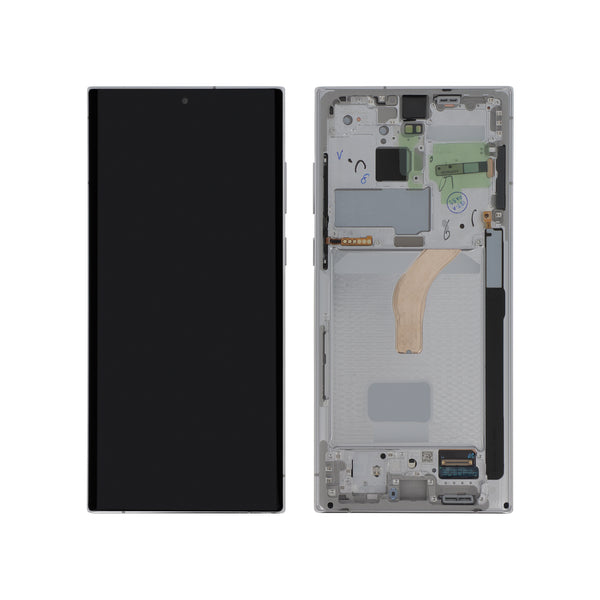 Écran complet Galaxy S22 Ultra – Blanc – Original Samsung (Service Pack)