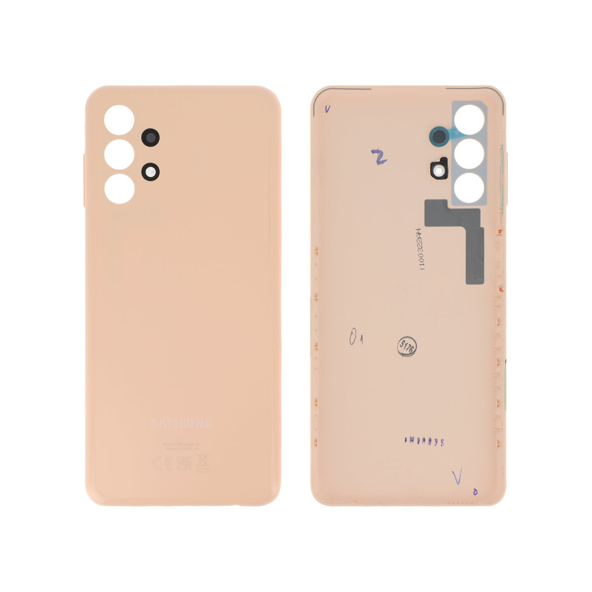 Vitre arrière Galaxy A13 – Pêche – Original Samsung (Service Pack)