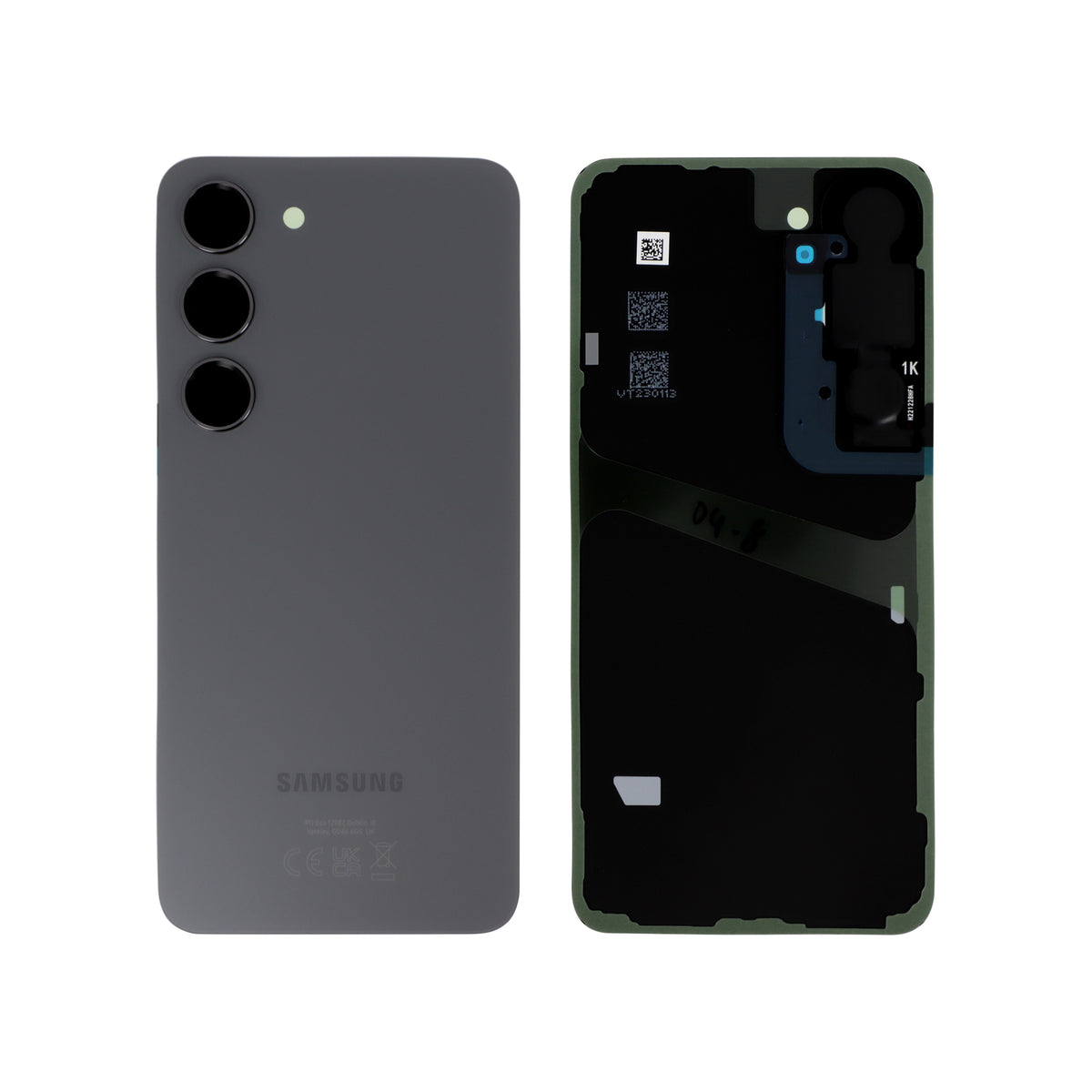 Vitre arrière Galaxy S23 – Graphite – Original Samsung (Service Pack)