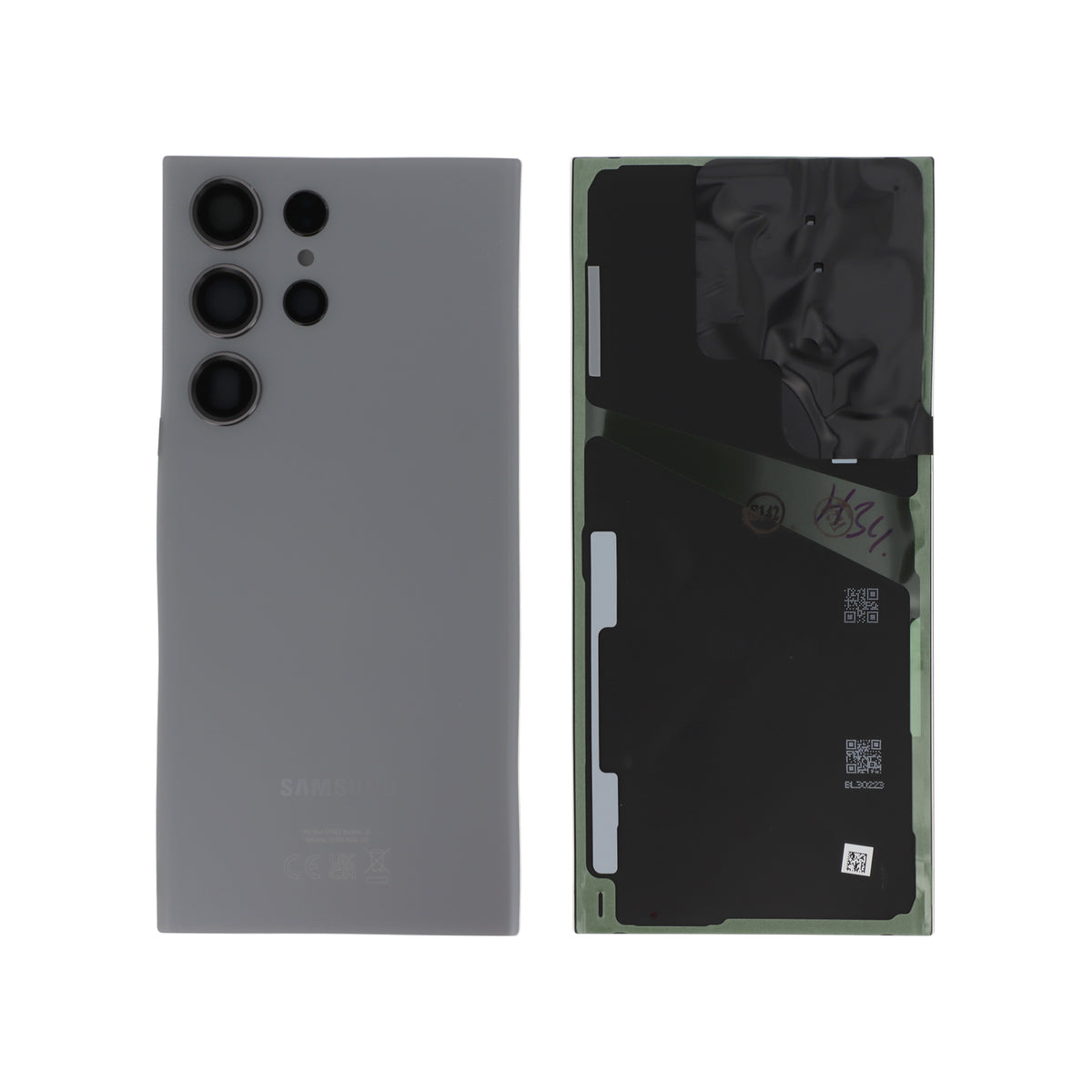 Vitre arrière Galaxy S23 Ultra – Graphite – Original Samsung (Service Pack)