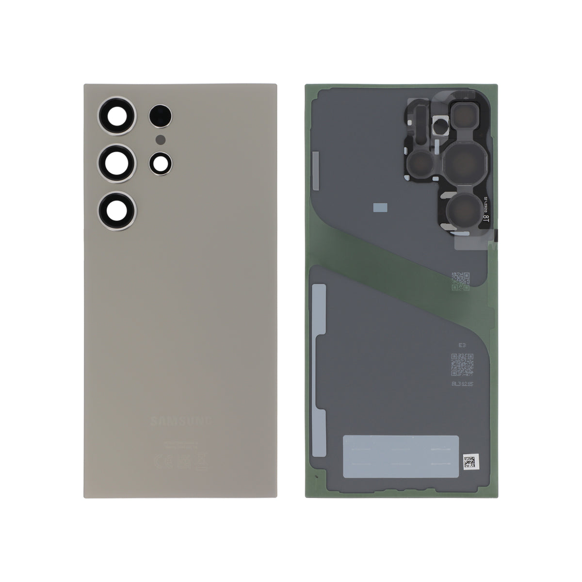 Vitre arrière Galaxy S24 Ultra – Titane Gris – Original Samsung (Service Pack)