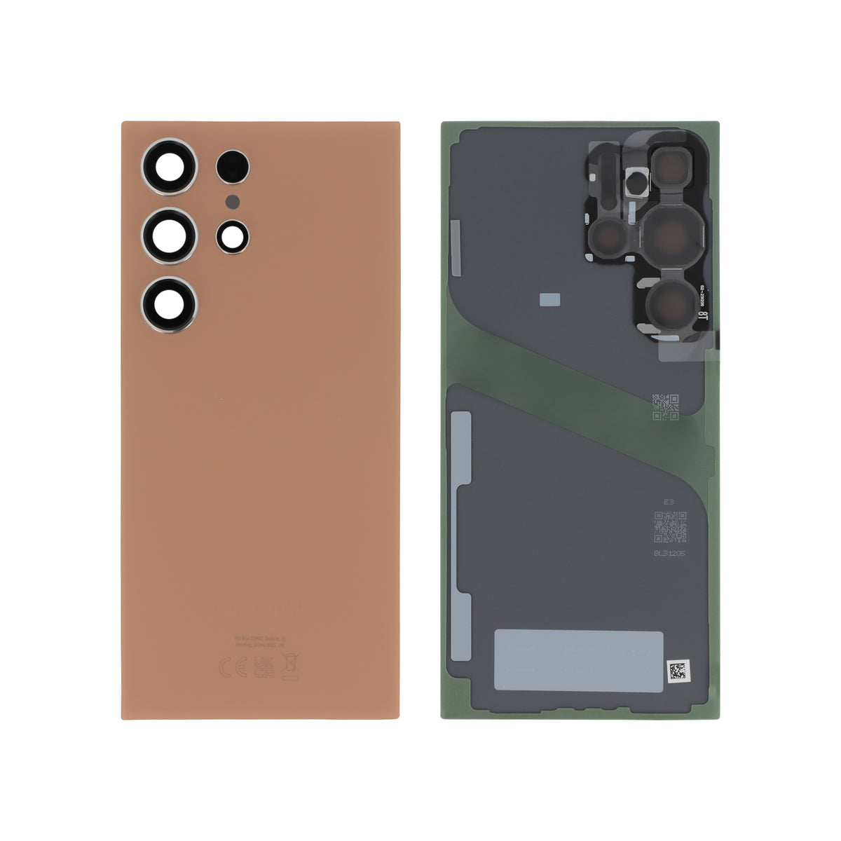 Vitre arrière Galaxy S24 Ultra – Titane Orange – Original Samsung (Service Pack)