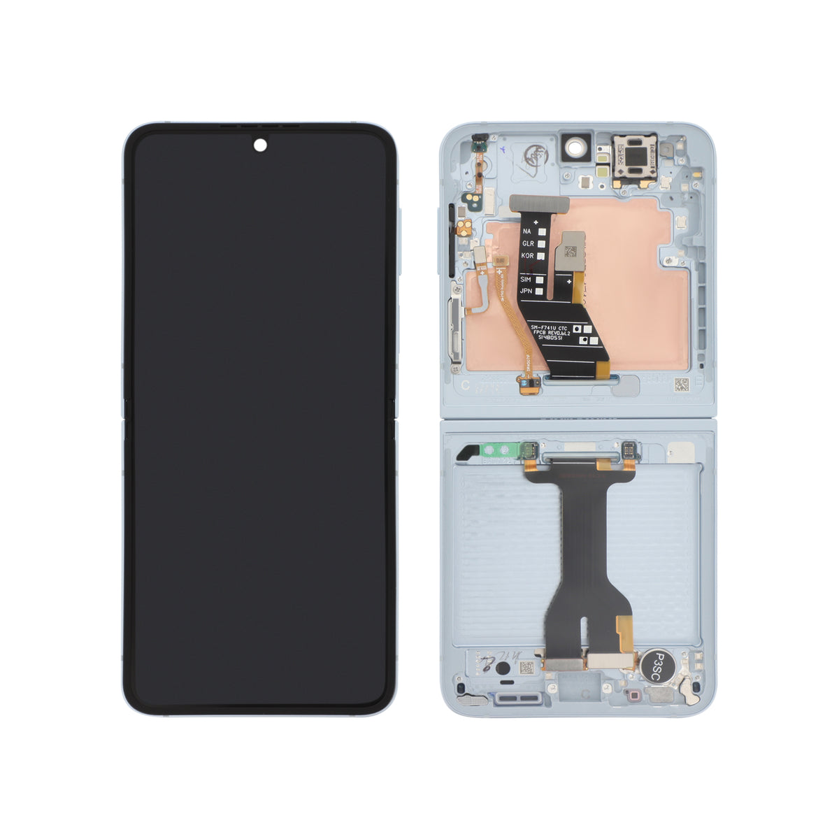 Écran complet Galaxy Z Flip6 – Bleu – Original Samsung (Service Pack)