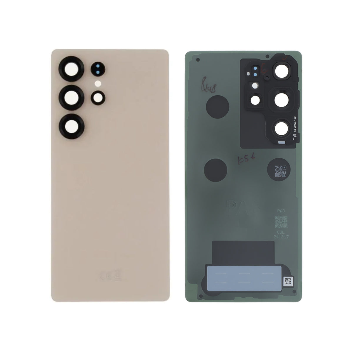 Vitre arrière Galaxy S25 Ultra – Or Rose Titane – Original Samsung (Service Pack)