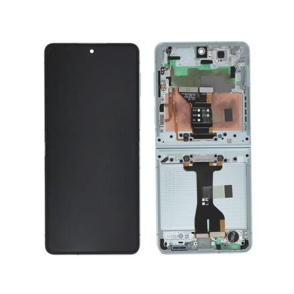 Écran complet Galaxy Z Flip7 – Vert d'eau – Original Samsung (Service Pack)