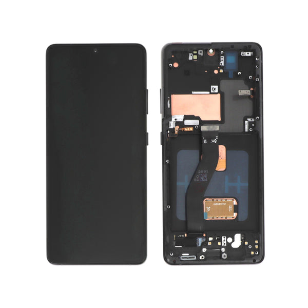 Écran complet Galaxy S21 Ultra – Noir – Qualité d'origine – avec châssis