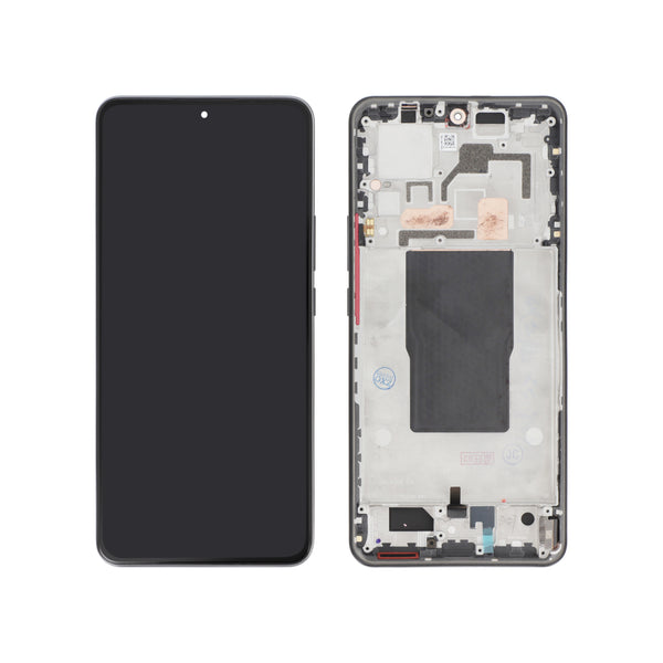 Écran complet Xiaomi 12T Pro / Xiaomi 12T – Noir – Qualité d'origine – avec châssis