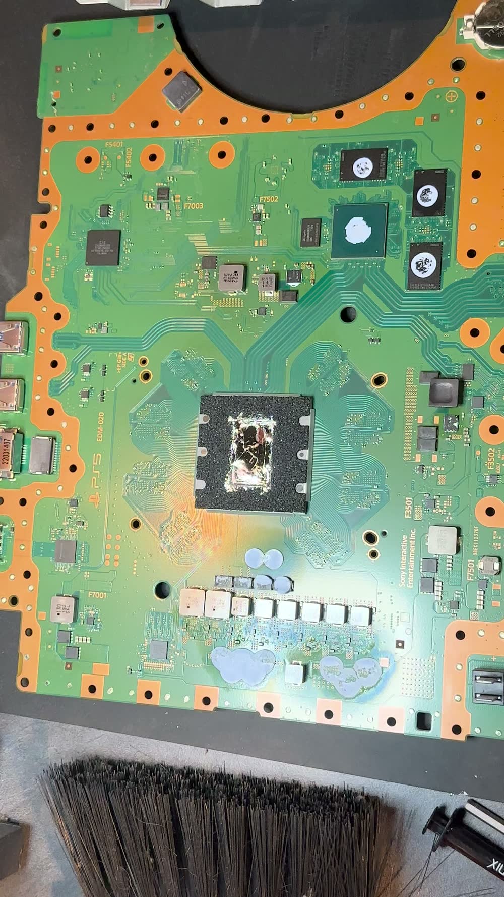 Processeur de PS5 nettoyé